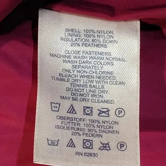 Lands'  End Hot Pink/Purple 80% Down Puffer Vest in Size XL 18-20 - Picture 7 of 11